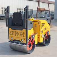 Rouleau vibratoire à double tambour IDEAL, 2 tonnes, moteur diesel, haute efficacité, 9HP/13HP, garantie de 2 ans