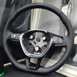 Volante de Cuero Personalizado para Volkswagen VW Golf 5 6 7 MK7 Polo GTI Passat B8 CC Tiguan Jetta <span class=keywords><strong>Arteon</strong></span> <span class=keywords><strong>Variant</strong></span> Vento T-Roc - Product Image 3