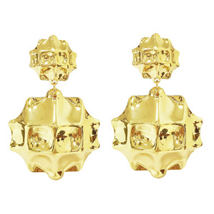 Pendientes de joyería bañados en oro africano, joyería brasileña, pendientes de boda con espalda de <span class=keywords><strong>Tortuga</strong></span> al por mayor E308 - Product Image 1