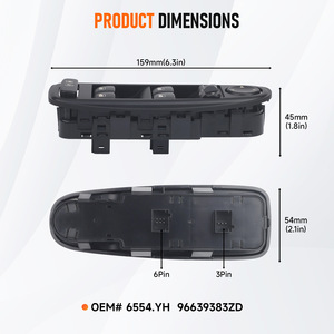 Interruptor Elevavidrios Lado Conductor Citroën 96639383ZD Plástico Para C4 Picasso Pieza de Repuesto - Product Image 2
