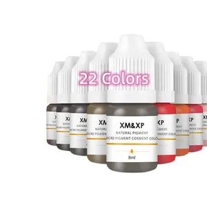 OEM 22 colori micropigmentazione sopracciglio labbro 8ml trucco permanente tatuaggio inchiostro Microblading pigmento