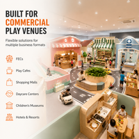 Équipement de jeu intérieur en plastique pour enfants, thème crème glacée, certifié CE, personnalisable, conception clé en main pour projets de centres commerciaux