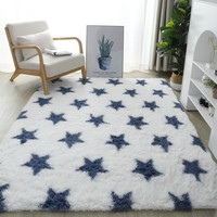 Tapis shaggy de luxe sur mesure, antidérapant, en microfibre tie-dye, tapis en fourrure pelucheuse