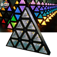 Projecteurs de scène LED triangulaires rétro 15x20W à faisceau stroboscopique DMX512 pour DJ, bars, clubs, soirées et spectacles