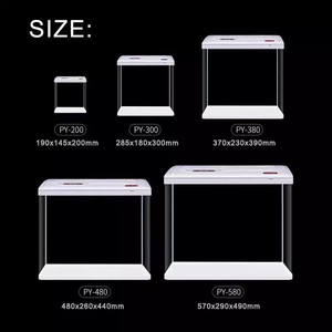 Akuarium meja kopi desain ajaib Mini, tangki ikan kaca grosir tangki ikan portabel - Product Image 2