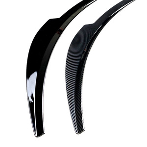 Tesla Model 3 Rear Trunk Spoiler Wing Piano Black Carbon Fiber Texture ABS Material 3m Tape Installation - Product Image 5