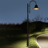 Lampe de jardin LED en aluminium 600W IP65 étanche lumière communautaire avec PC et corps en verre alimentation secteur 30W/600W alimentée en courant continu