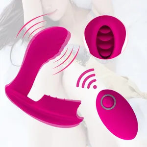 Mặc điều khiển từ xa dildo liếm lưỡi đôi kích thích rung panty cho phụ nữ