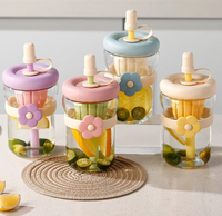 Gobelet en verre à fleurs mignon avec paille, gobelet esthétique pour boire du café glacé, du jus et du thé au lait, cadeau pour les filles