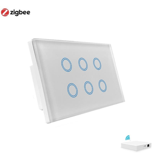 Interrupteur intelligent LangYeao standard australien à 5 boutons, plaque tactile <span class=keywords><strong>Wi</strong></span>-<span class=keywords><strong>Fi</strong></span> 240V, série d'éclairage intelligent horizontal - Product Image 6