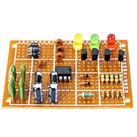 Kit de composants de base pour débutants en électronique DIY, pour la pratique de l'identification et de la soudure, avec carte d'entraînement à trous traversants, 11 types