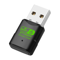 Adaptador USB WiFi6 2 en 1 AX600, Tarjeta de Red Inalámbrica de Doble Banda sin Controladores, Receptor y Transmisor WiFi