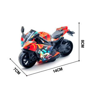 Juguete de Motocicleta de Carreras de Plástico con Inercia y Diseño de Grafiti, Venta Caliente, Regalo para Niños, Venta al por Mayor Directa de Fábrica China - Product Image 4