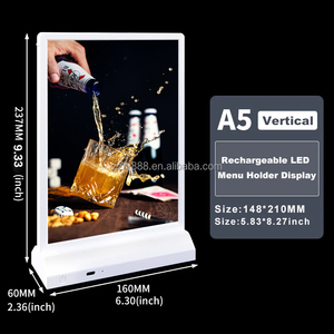 Novedades 2025 trắng/đen hai mặt hộp đèn hiển thị đứng LED Acrylic bìa hình chữ nhật hình dạng 4 kích cỡ Available-A6A5A4 A3 - Product Image 4