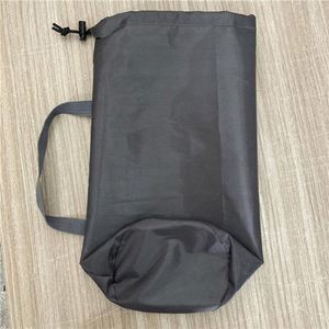 Wholesale Customized Logo Black <b>Waterproof</b> 210d Polyester <b>Drawstring</b> <b>Bags</b> Round Bottom Pouch for Packaging - Product Image 3
