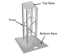 Équipement de DJ de scène en aluminium Offre Spéciale 6.5 pieds dj Truss totem stand lumière principale mobile avec canevas noir/blanc