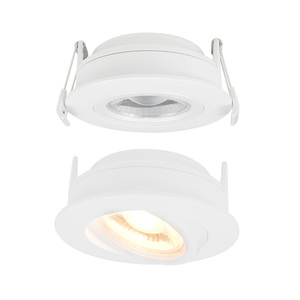 Plafonnier LED encastré réglable 12W avec design moderne à cardan, idéal pour l'éclairage des salons, cuisines et bureaux - Product Image 3