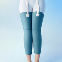 Masajeador de piernas portátil con onda de aire y compresa caliente Airbag de 6 zonas para circulación sanguínea y calambres en las piernas