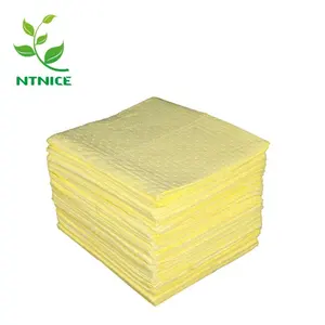 Hig quality Hazchem Chemical Absorbent Pads Yellow for lab chemical absorbing 40*50