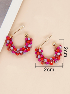 Go2boho Pendientes Bohemios de Lujo Y2k para Chica Bonita, Aretes Coloridos con Cuentas Bañadas en Oro para Mujer, Hechos a Mano Estilo Boho de Verano con Cuentas Finas de Miyuki - Product Image 6