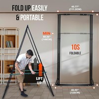 Station d'entraînement multifonctionnelle pliable, autoportante, réglable et extensible, salle de sport à domicile, acier inoxydable, acier à haute teneur en carbone, barre de traction