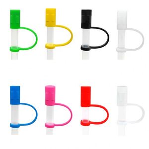 Couvre-pailles en silicone écologique de luxe avec bouchons anti-éclaboussures pour accessoires de bar - Embouts décoratifs pour outils de boisson - Product Image 2