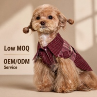 Manteau de Noël pour chien de créateur, vêtement pour chien en angora rouge, style britannique vintage à carreaux, veste pour chiot, fourniture d'usine OEM ODM