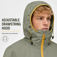 Veste coupe-vent décontractée pour homme de haute qualité, en nylon et coton mélangés, résistante à l'eau, pour l'extérieur