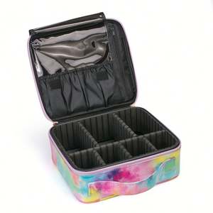 Elegant Customized for Pink Holographic <b>Makeup</b> Designer Bag In-Stock Make <b>Box</b> With Zipper Closure for Daily Cosmetic Necessities - Product Image 5