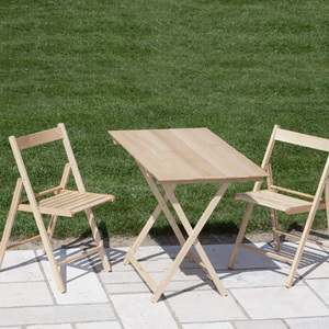 Folding Beech Wood Garden <b>Table</b> 80x60x72 Cm Space Saving Picnic Camping <b>Table</b> - Product Image 6