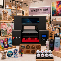 Impresora UV DTF Multifunción A3 Refinecolor CMYKW con Barniz, Máquina de Impresión UV para Botellas de Agua, Fundas de Teléfono, Parches y Madera