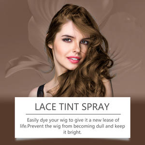 <span class=keywords><strong>Perruque</strong></span> en dentelle brune avec logo privé, coiffage longue durée, non endommagée, <span class=keywords><strong>spray</strong></span> de teinture semi-permanent éclaircissant, 100 ml, application facile, cheveux - Product Image 2