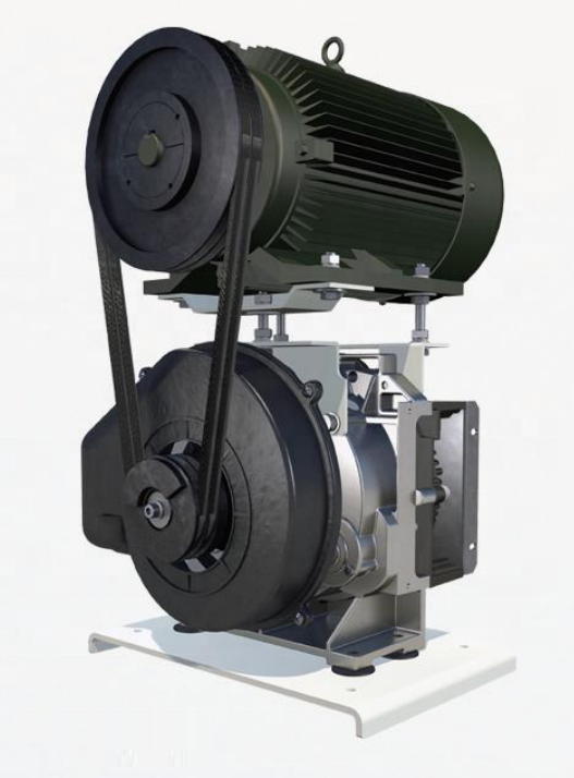 3.7kw 8bar 410l/min libre de aceite desplazamiento compresor de aire conjunto incluyendo motor y polea