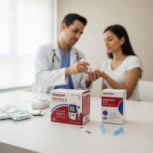 แผ่นทดสอบน้ำตาลในเลือด Blood Glucose Uni Check Reagent รุ่น Safe Accu2 <span class=keywords><strong>Sinocare</strong></span> - Product Image 3