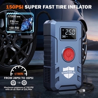 SHARMEAL Fabricant 2000A 6400mAh Démarreur de Batterie de Voiture Portable 12V avec Pompe à Air et Batterie Externe