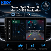 KSOY-TS18 Autoradio Android DVR Navigation Audio Voiture Android 6+128G Caméra 360 Double BT Écran Tactile Carplay Sans Fil Universel