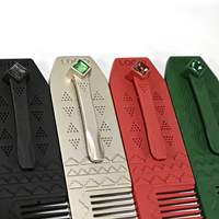 Peigne en métal droit pour la région arabe, personnalisé avec logo de marque, en alliage de zinc, avec clip, pour cheveux masculins - Vente en gros