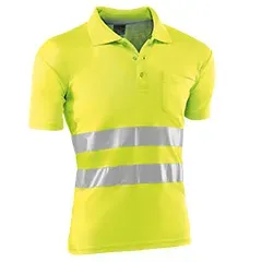 Polo - HV720 S Wales - Colore: Giallo - Strisce riflettenti con motivo a occhio di uccello, tre su ciascun lato - Product Image 2