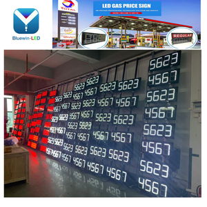 Affichage numérique gratuit 88.88 18 pouces à double face pour station-service / Affichage LED à 7 segments pour station-service - Product Image 1