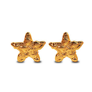 ต่างหูสแตนเลสชุบทองปรับแต่งได้ทันสมัยทันสมัยสำหรับผู้หญิงดีไซน์ปลาดาวและรูปหัวใจ - Product Image 1