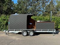 Sauna extérieur monté sur remorque, cabine de sauna mobile en cèdre canadien
