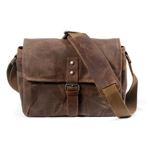 กระเป๋าสะพายข้างผ้าใบแคนวาสแบบย้อนยุคเคสผ้าใบแคนวาสสำหรับกล้อง Canon Sony สไตล์ย้อนยุค - Product Image 4