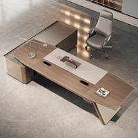 Bureau de direction en L écologique le plus vendu, facile à assembler, extensible, mobilier commercial moderne, idéal pour PDG