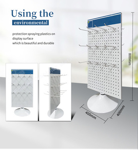 Giantmay dr590 tùy chỉnh Countertop 2 bên cho kim loại Đứng Xoay Pegboard sơn tĩnh điện vòng chìa khóa Spinner Móc Chìa Khóa giá - Product Image 4