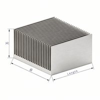 Dissipateur thermique personnalisé série 6000 en aluminium extrudé 69(W)* 36(H)* 74(L)mm avec grande surface