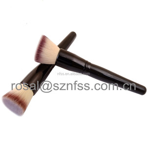 Brosse <span class=keywords><strong>Kabuki</strong></span> de Contour <span class=keywords><strong>plat</strong></span> pour le visage, brosse de Contour des cheveux vegan, brosse à base, nouveau Design - Product Image 6