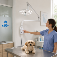 Lampe chirurgicale murale OSCAT pour vétérinaires, LED 50W, lampe d'opération LED, équipement vétérinaire pour interventions chirurgicales sur animaux