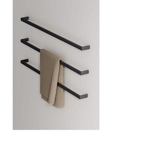 Porte-serviettes mural noir mat moderne, support à serviettes multi-niveaux pour salle de bain, organisateur de serviettes en métal pour la maison, l'hôtel et le spa - Product Image 5