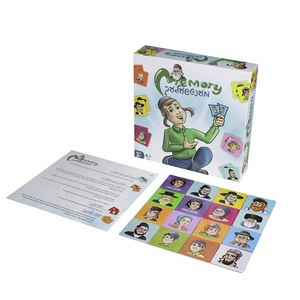 custom memory card game set with color box