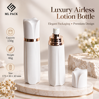 Flacon pompe cosmétique vide de luxe personnalisé sans air pour sérum, essence, emballage de soins de la peau OEM ODM Vente en gros 150ml